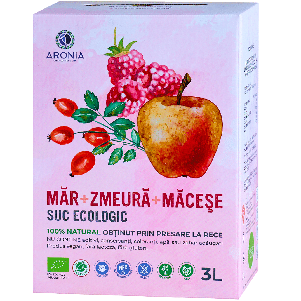 Zumo de Manzana, Frambuesa y Escaramujo 3L BIO