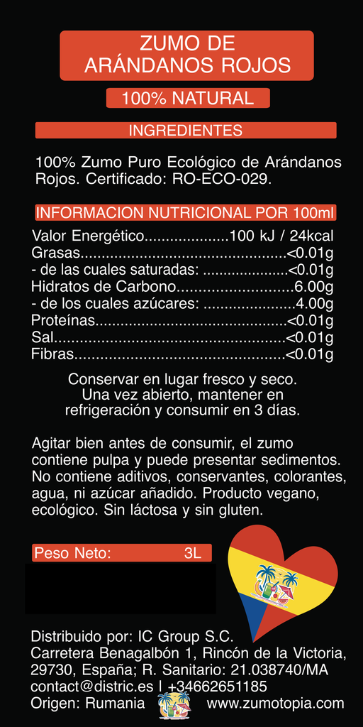 Cranberry Juice 3L BIO